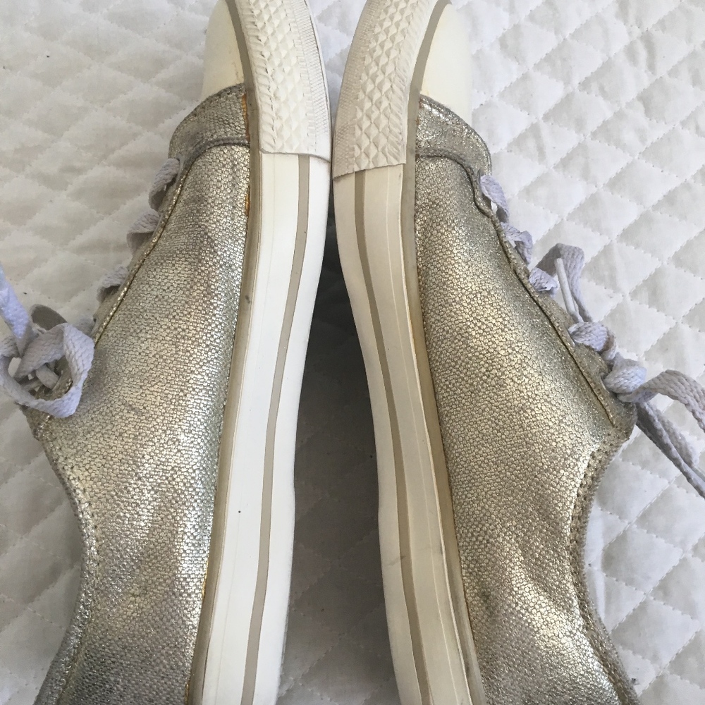Burberry Gold Metallic Sneakers - Picture 4 of 8